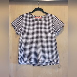 🛑🛑SOLD🛑🛑Pyne and Smith plum check top, small